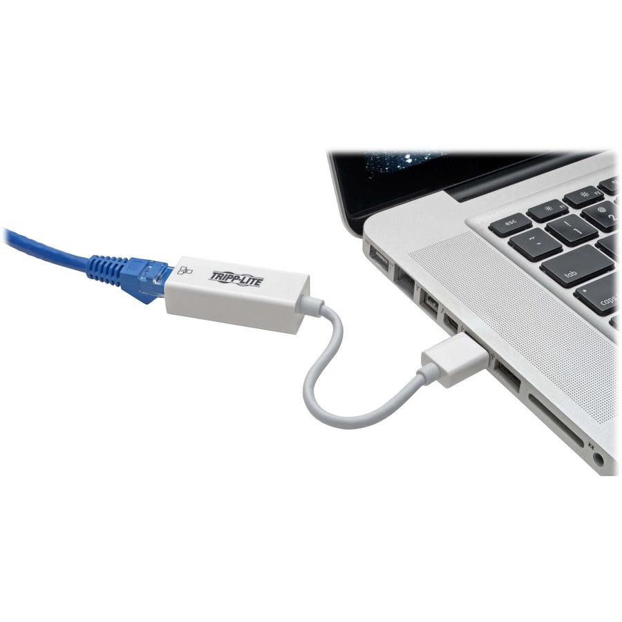 Tripp Lite U336-000-Gbw Usb 3.0 To Gigabit Ethernet Nic Network Adapter - 10/100/1000 Mbps, White