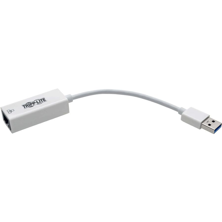 Tripp Lite U336-000-Gbw Usb 3.0 To Gigabit Ethernet Nic Network Adapter - 10/100/1000 Mbps, White