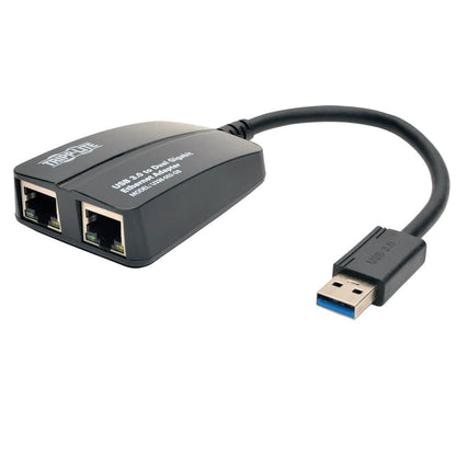 Tripp Lite U336-002-Gb Usb 3.0 Superspeed To Dual Port Gigabit Ethernet Adapter