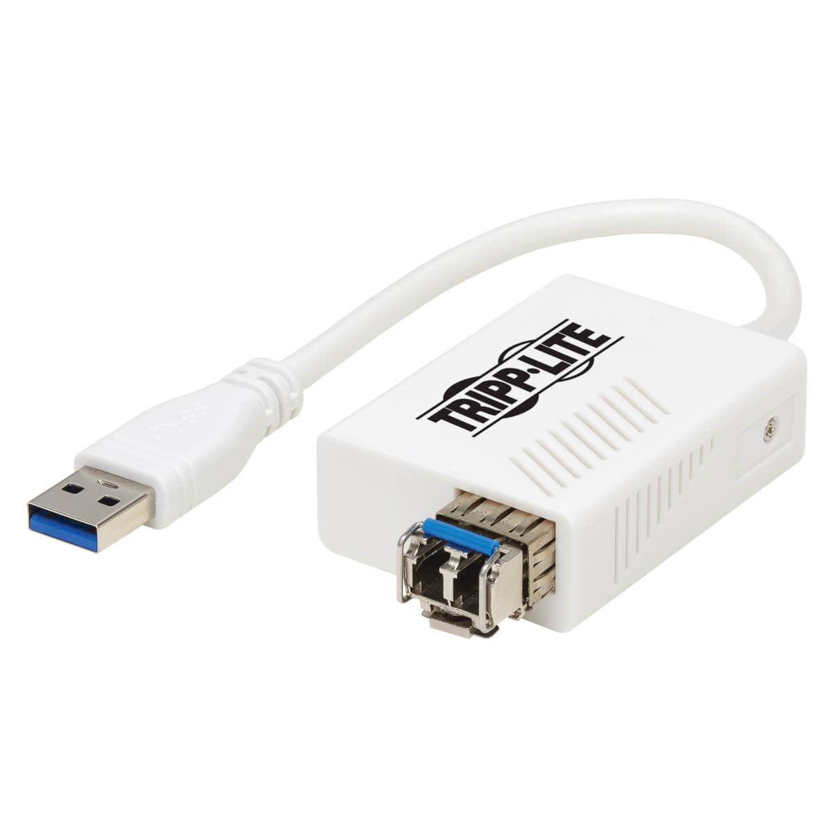 Tripp Lite U336-Smf-1G-Lc Usb 3.0 Singlemode Fiber Optic Transceiver Ethernet Adapter, 10/100/1000 Mbps, 1310Nm, 5Km, Lc