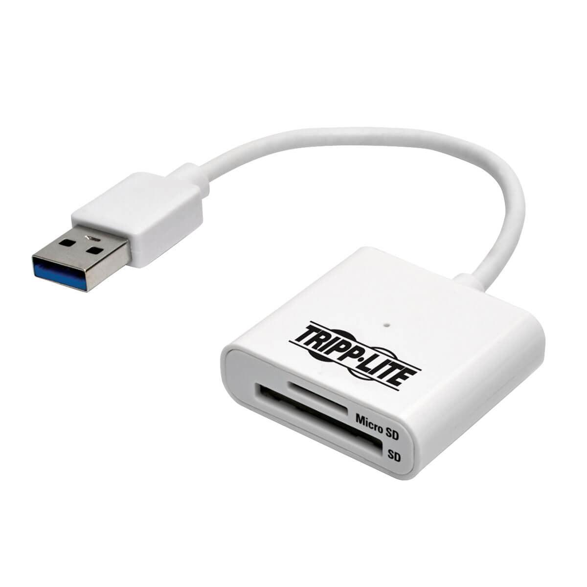 Tripp Lite U352-06N-Sd Usb 3.0 Superspeed Sd/Micro Sd Memory Card Media Reader With Built-In Cable, 6-In. (15.24 Cm)