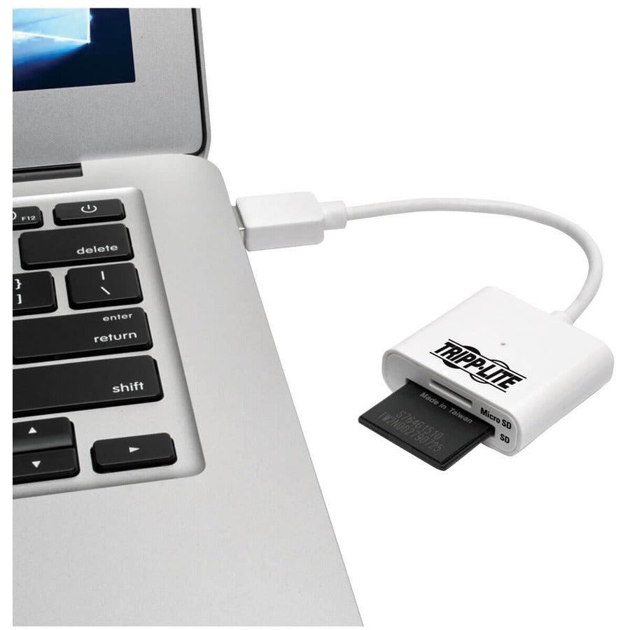 Tripp Lite USB C Gen 1 Multi-Drive Smart-Card Flash-Memory Media Reader/Writer  USB Type C, USB-C, USB Type-C - card - U452-000-SD-A - USB Adapters 