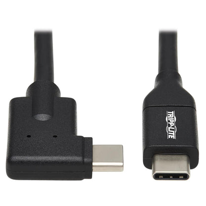 Tripp Lite U420-01M-G25Ara Usb-C Cable (M/M) - Usb 3.2 Gen 2, Thunderbolt 3, 100W Pd Charging, Right-Angle Plug, Black, 1 M (3.3 Ft.)