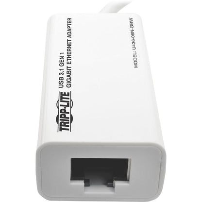 Tripp Lite U436-06N-Gbw Usb-C To Gigabit Network Adapter, Thunderbolt 3 Compatibility - White