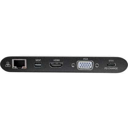 Tripp Lite U442-Dock1-B Usb-C Dock, Dual Display - 4K Hdmi/Mdp, Vga, Usb 3.2 Gen 1, Usb-A/C Hub, Gbe, Memory Card, 100W Pd Charging