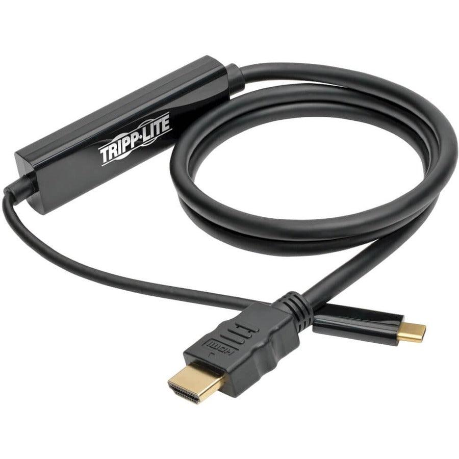 Tripp Lite U444-003-H Usb-C To Hdmi Active Adapter Cable (M/M), 4K, Black, 3 Ft. (0.9 M)