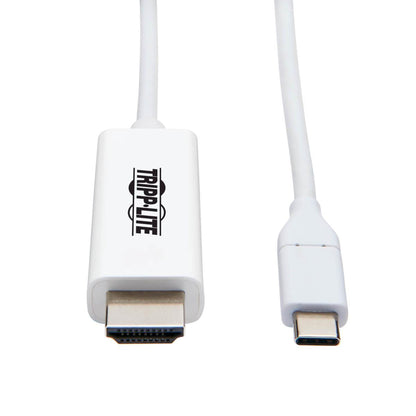 Tripp Lite U444-003-H4K6We Usb-C To Hdmi Adapter Cable (M/M), 4K 60 Hz, 4:4:4, Thunderbolt 3 Compatible, White, 3 Ft. (0.9 M)