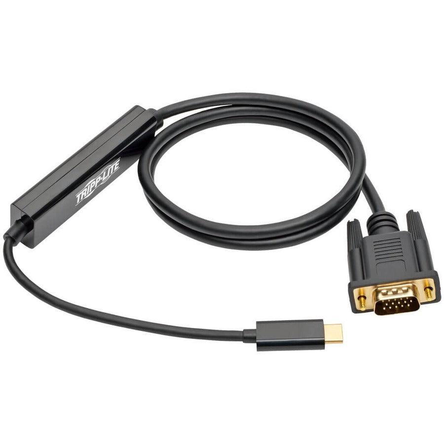 Tripp Lite U444-003-V Usb-C To Vga Active Adapter Cable (M/M), Black, 3 Ft. (0.9 M)