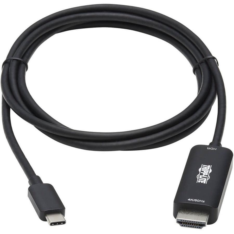 Tripp Lite U444-006-Hdr2Be Usb-C To Hdmi Active Adapter Cable (M/M), 4K 60 Hz, Hdr, Hdcp 2.2, Dp 1.2 Alt Mode, Black, 6 Ft. (1.8 M)