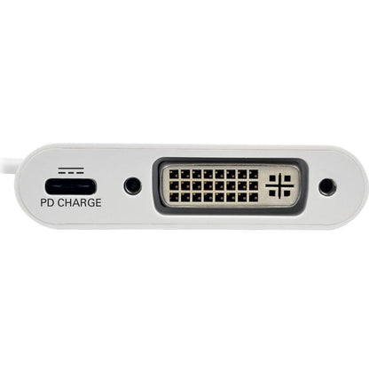 Tripp Lite U444-06N-D-C Usb-C To Dvi Adapter With Pd Charging, White