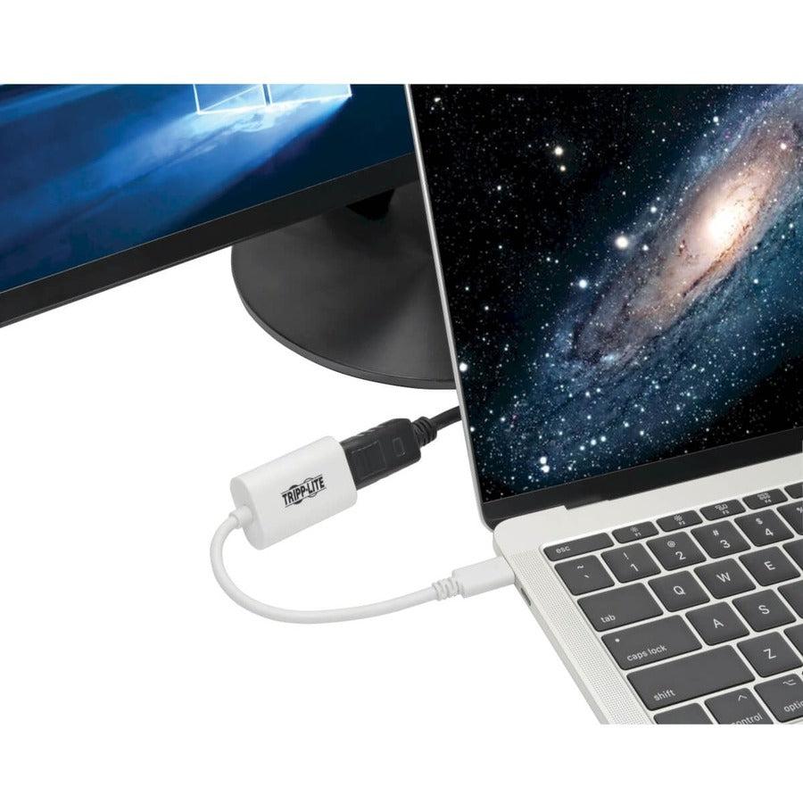 Tripp Lite U444-06N-Dp4K6W Usb-C To Displayport 4K 60Hz Adapter, White