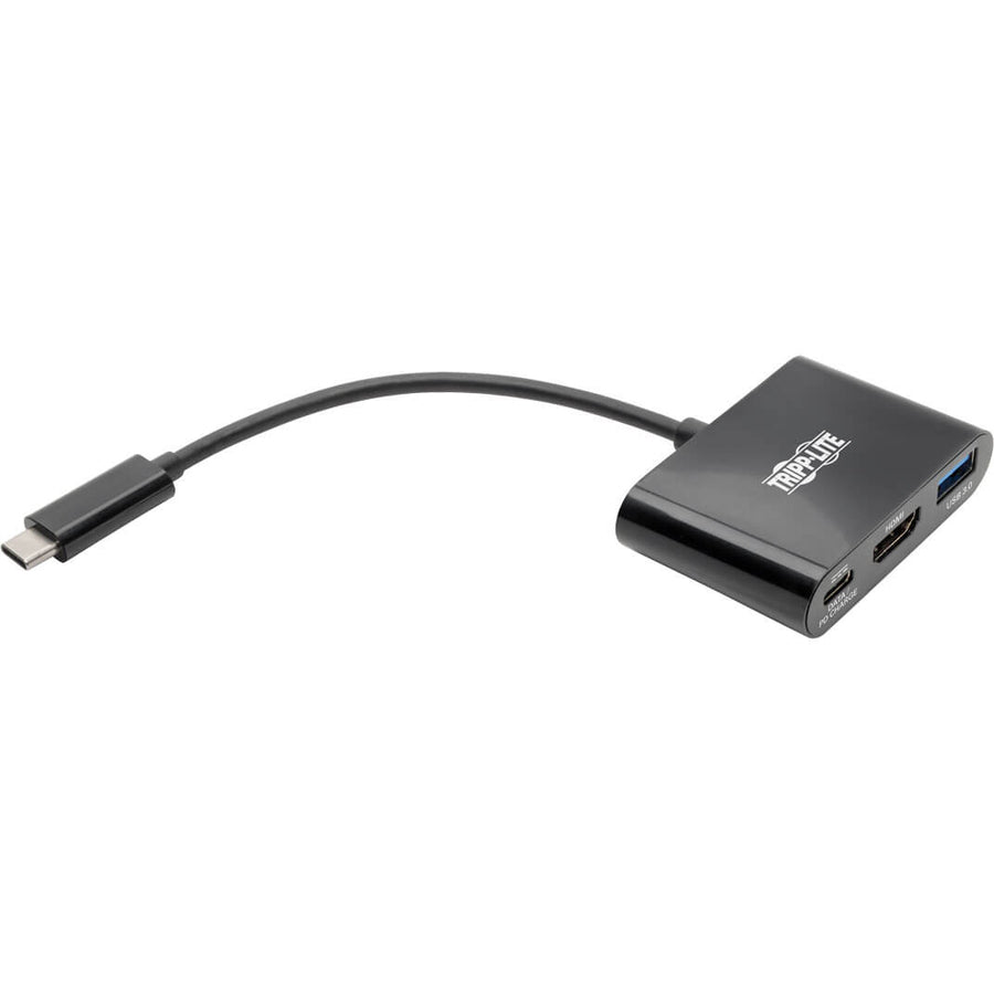Tripp Lite U444-06N-H4Ub-C Usb-C To Hdmi 4K Adapter With Usb-A Port And Pd Charging, Hdcp, Black