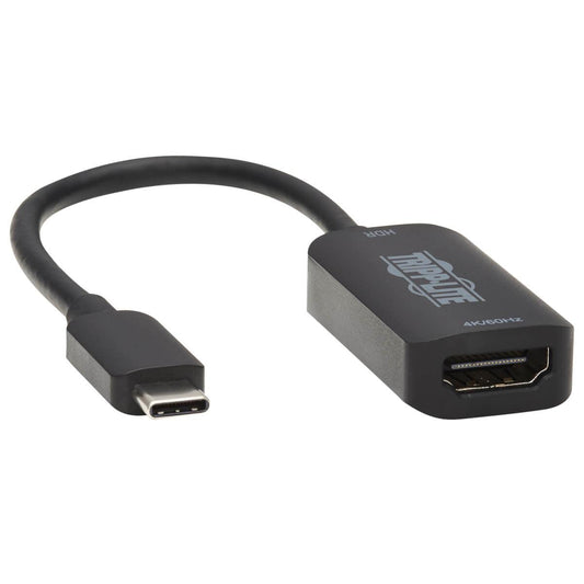 Tripp Lite U444-06N-Hdr-B Usb-C To Hdmi Active Adapter Cable (M/F), 4K 60 Hz, Hdr, 4:4:4, Dp 1.2 Alt Mode, Hdcp 2.2, Black, 6 In. (15.2 Cm)