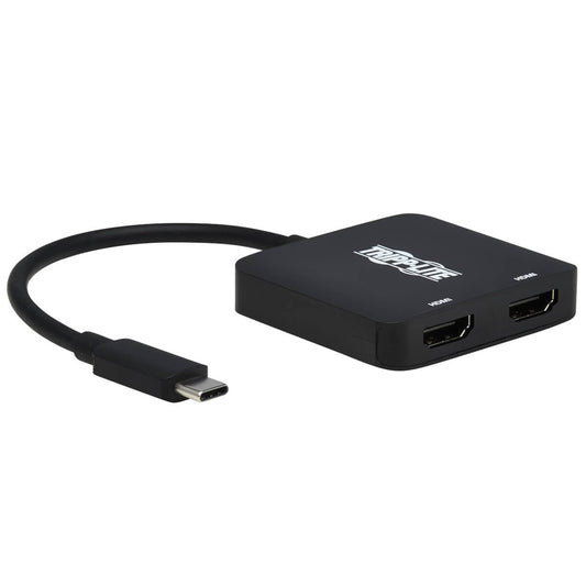 Tripp Lite U444-2H-Mst4K6 Usb-C Adapter, Dual Display - 4K 60 Hz Hdmi, Hdr, 4:4:4, Hdcp 2.2, Dp 1.4 Alt Mode, Black