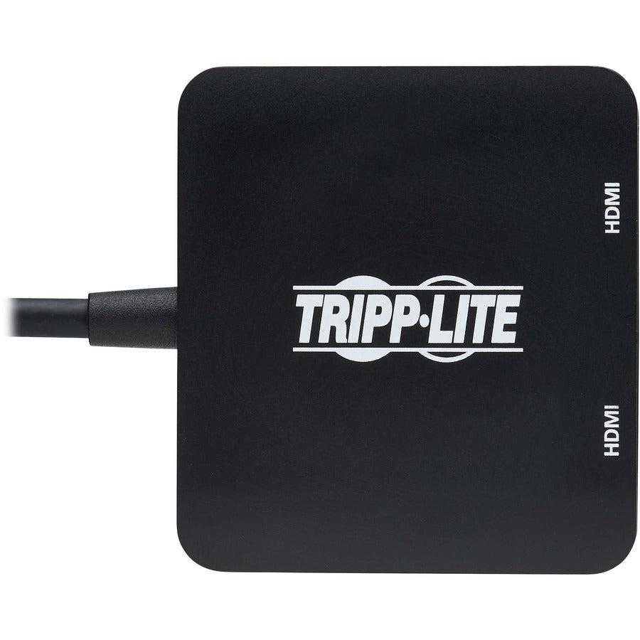 Tripp Lite U444-2H-Mst4K6 Usb-C Adapter, Dual Display - 4K 60 Hz Hdmi, Hdr, 4:4:4, Hdcp 2.2, Dp 1.4 Alt Mode, Black