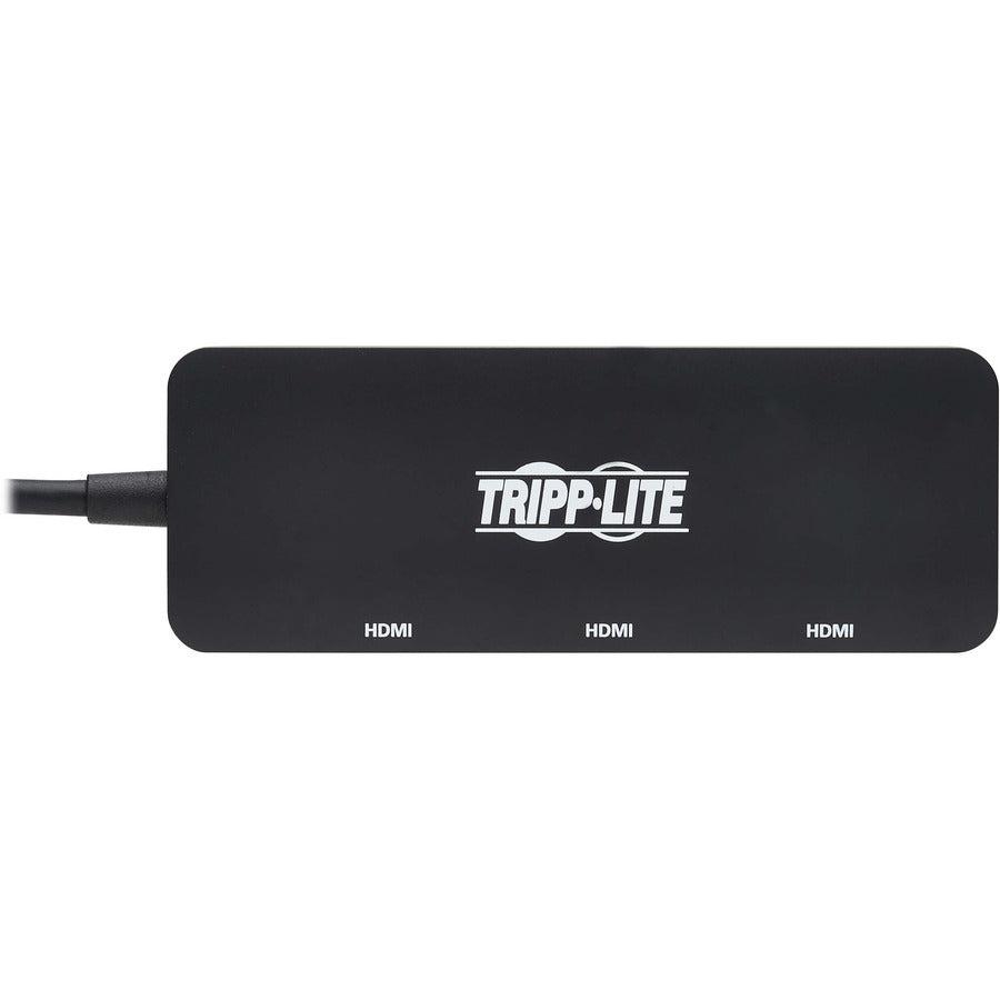 Tripp Lite U444-3H-Mst Usb-C Adapter, Triple Display - 4K 60 Hz Hdmi, Hdr, 4:4:4, Hdcp 2.2, Dp 1.4 Alt Mode, Black