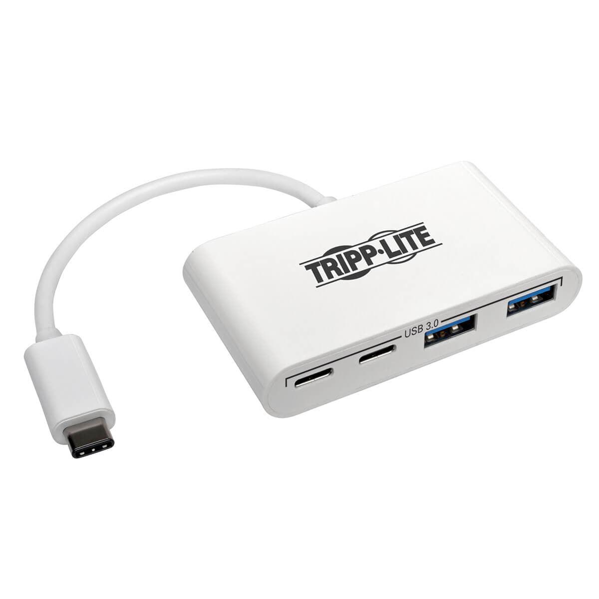 Tripp Lite U460-004-2A2C 4-Port Usb-C Hub, Usb C To 2X Usb-A, 2X Usb-C, Usb 3.0, White