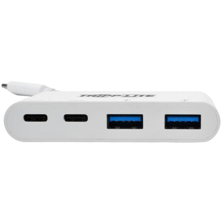 Tripp Lite U460-004-2A2C 4-Port Usb-C Hub, Usb C To 2X Usb-A, 2X Usb-C, Usb 3.0, White