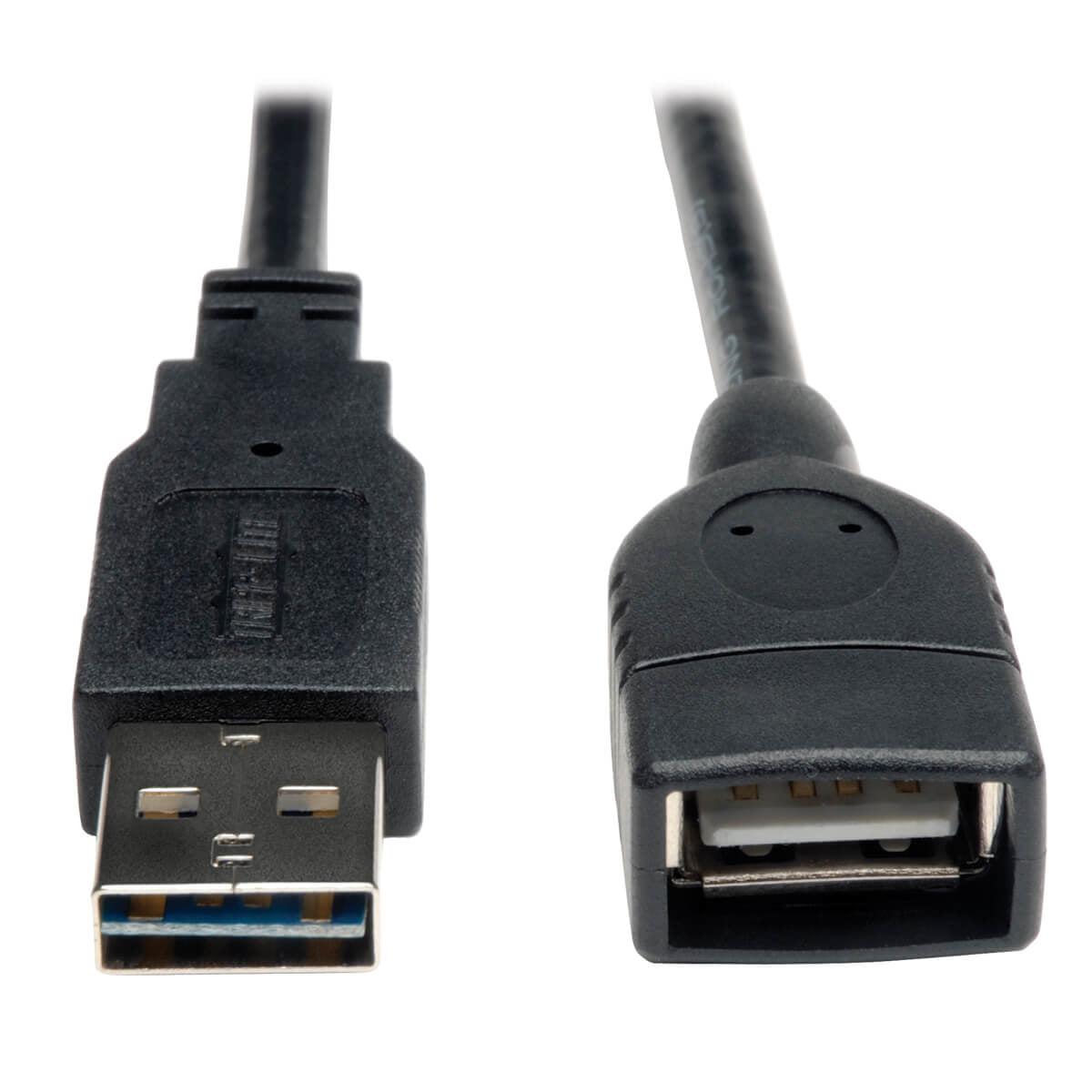 Tripp Lite Ur024-001 Universal Reversible Usb 2.0 Extension Cable (Reversible A To A M/F), 1 Ft. (0.31 M)