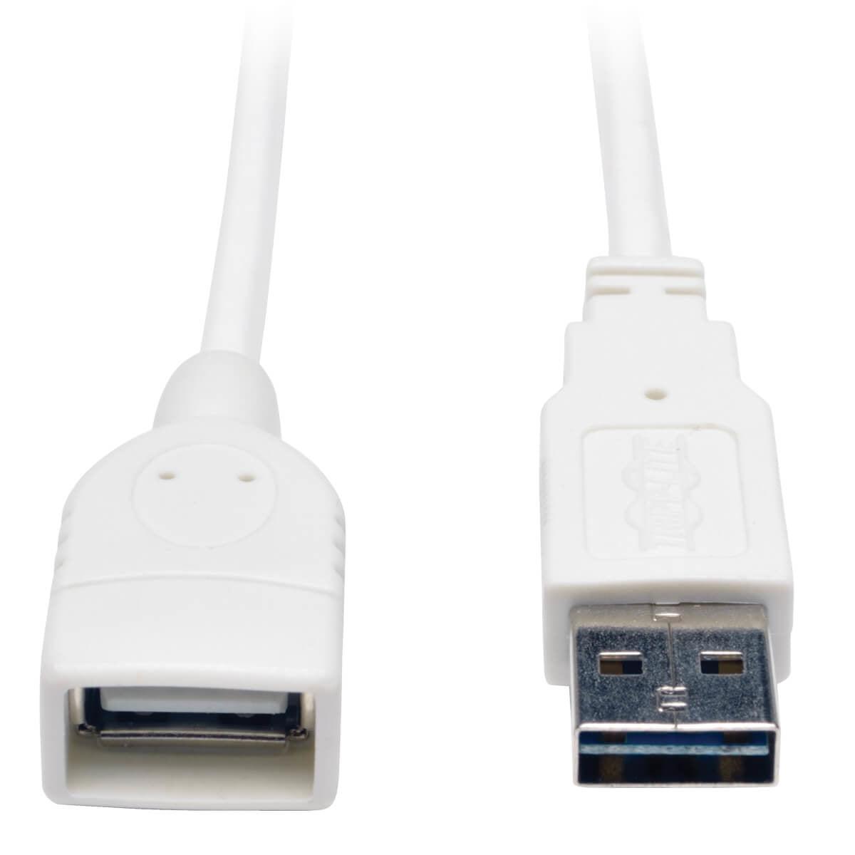 Tripp Lite Ur024-010-Wh Universal Reversible Usb 2.0 Extension Cable (Reversible A To A M/F), White, 10 Ft. (3.05 M)