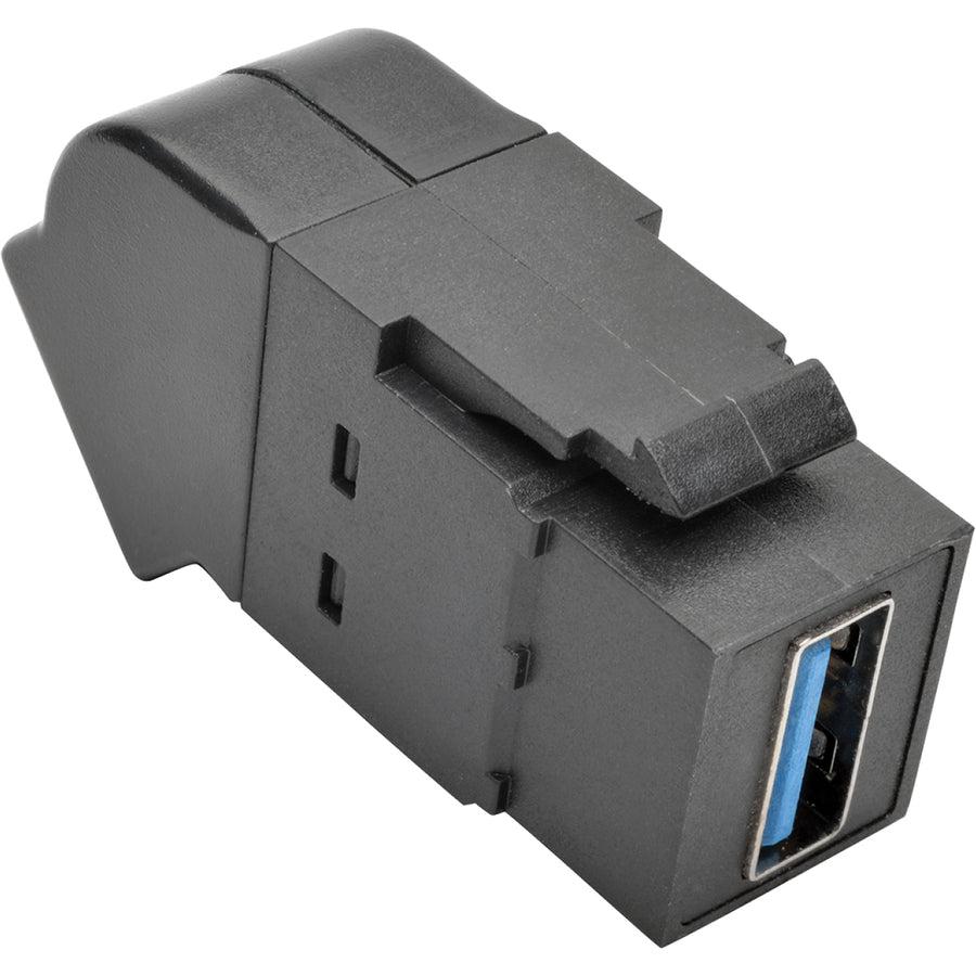 Tripp Lite Usb 3.0 All-In-One Keystone/Panel Mount Angled Coupler (F/F), Black