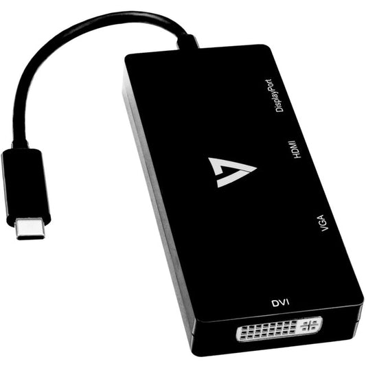 Usb-C To Multi Video Adapter,Dp1.2 Hdmi1.4 Dvi Vga 4K 60Hz Uhd