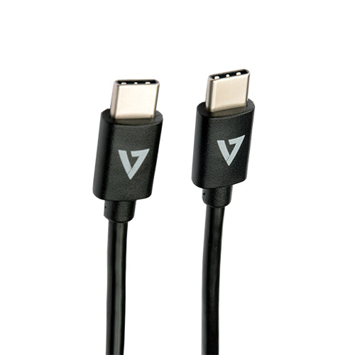 V7 Usb-C Male To Usb-C Male Cable Usb 2.0 480 Mbps 3A 2M/6.6Ft Black