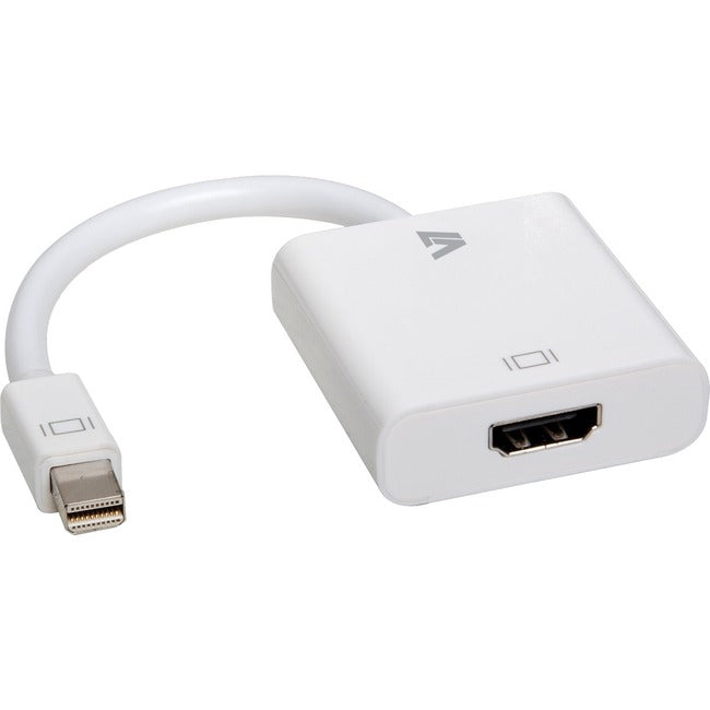 V7 White Video Adapter Mini Displayport Male To Hdmi Female