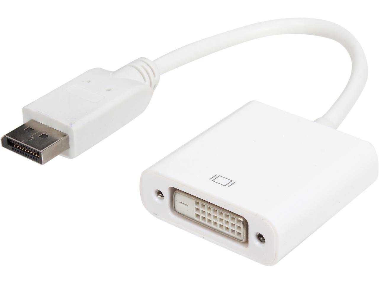 Vcom Cg612S-10Inch 10Inch Dvi-D Single-Link Female To Mini Displayport Male Cable (White)