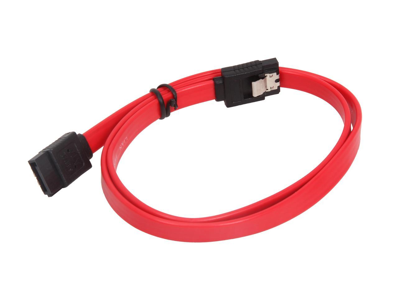 Vcom Ch301-24Inch 24Inch Sata2 To Sata2 Cable W/ Locking Latch (Red)