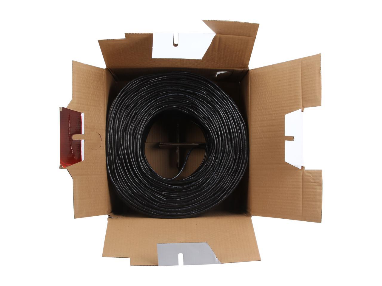 Vcom Nc514-1000-Black 1000Ft Cat5E Solid Utp Cable (Black)