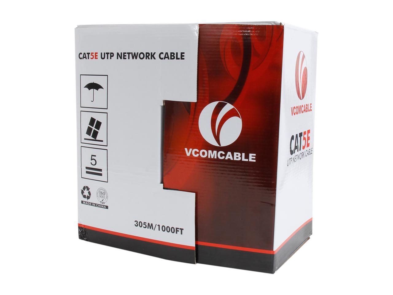 Vcom Nc514-1000-Gray 1000Ft Cat5E Solid Utp Cable (Gray)