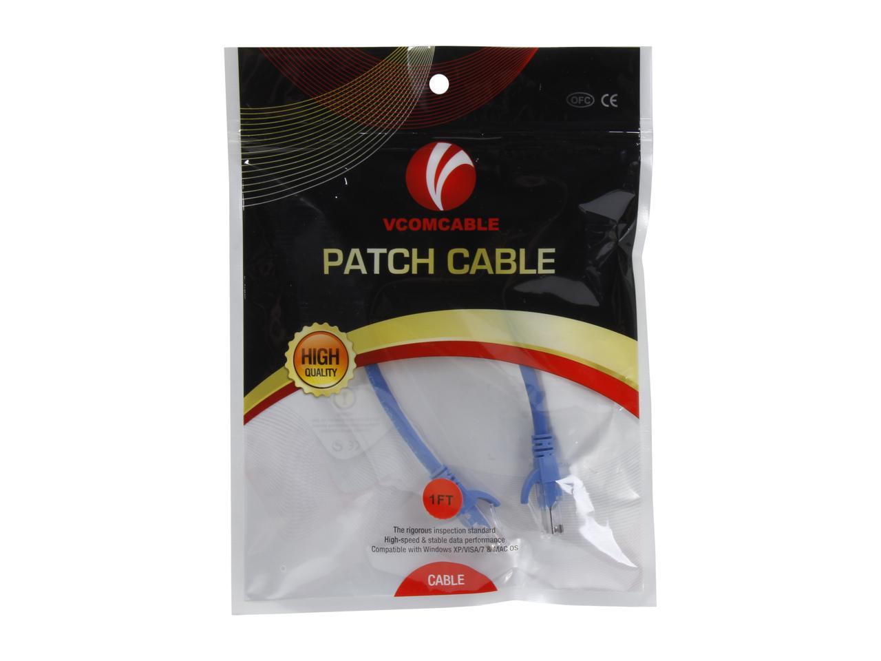 Vcom Np511-1-Blue 1Ft Cat5E Utp Molded Patch Cable (Blue)