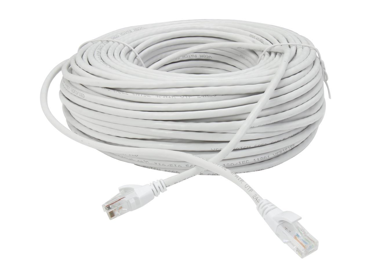 Vcom Np511-200-White 200Ft Cat5E Utp Molded Patch Cable (White)