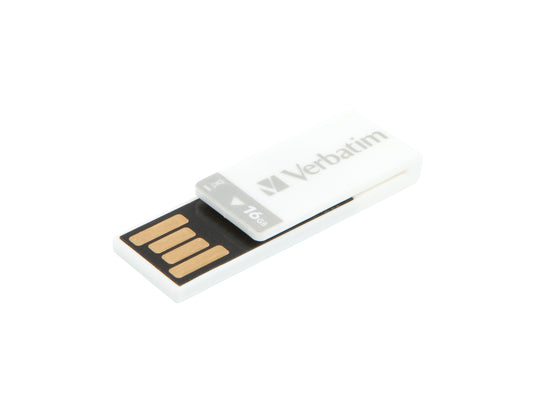 Verbatim Clip-It Usb Flash Drive 16 Gb Usb Type-A 2.0 White
