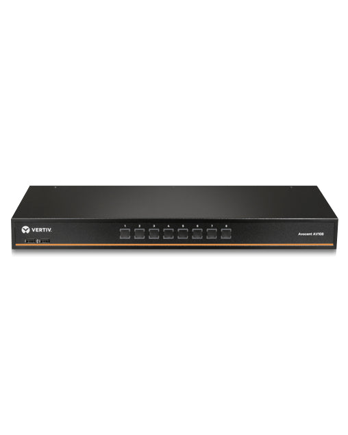 Vertiv Avocent 1X8 Kvm Switch With Usb, W/Osd, Push (Touch) Button Switching, Keystroke Switching, Cascade Support, Internal Power Supply