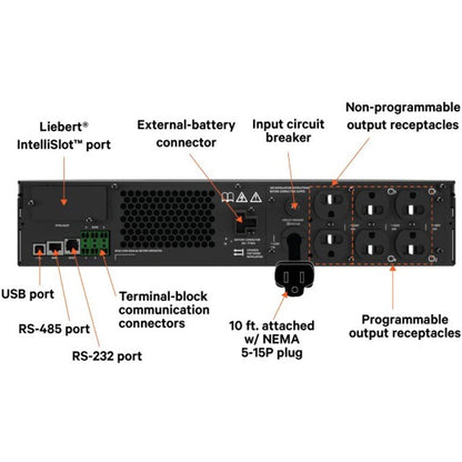 Vertiv Gxt5-3000Lvrt2Uxln Uninterruptible Power Supply (Ups) 3 Kva 2700 W 6 Ac Outlet(S)