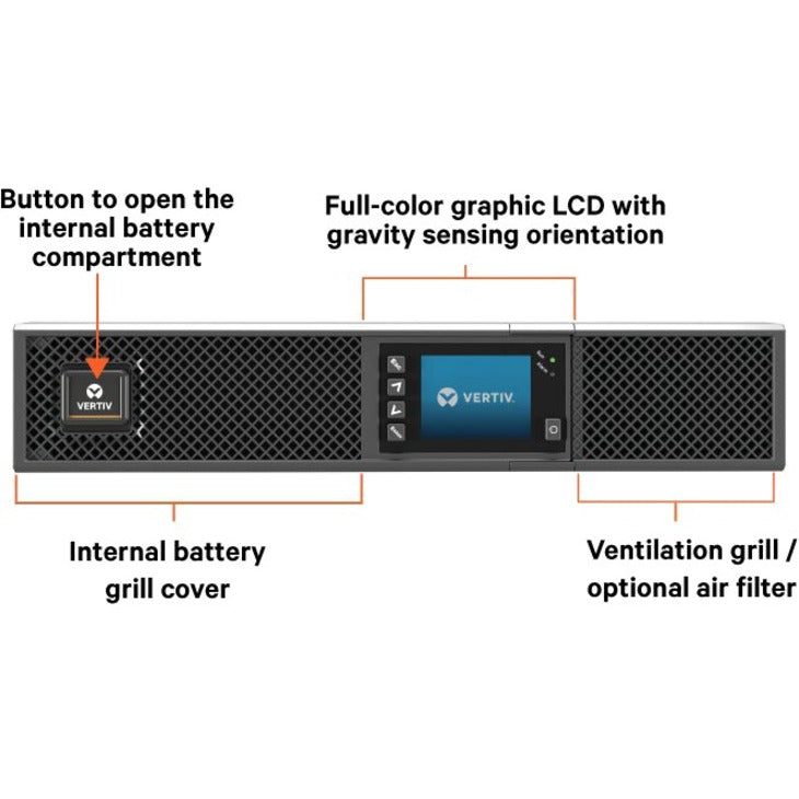 Vertiv Liebert Gxt5-1500Lvrt2Uxln Uninterruptible Power Supply (Ups) Double-Conversion (Online) 1.5 Kva 1350 W 6 Ac Outlet(S)