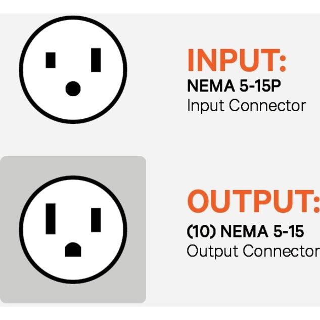 Vertiv Vp9562 Power Distribution Unit (Pdu) 10 Ac Outlet(S) Black