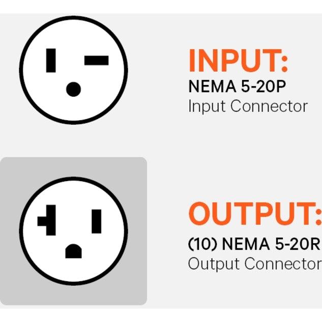 Vertiv Vp9563 Power Distribution Unit (Pdu) 10 Ac Outlet(S) Black