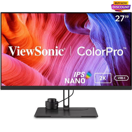 Viewsonic Vp2776 27" Colorpro 1440P Ips Nano Color Monitor With 165Hz, G-Sync Compatible, Colorpro Wheel And 90W Powered Usb C