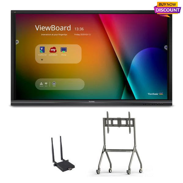 Viewsonic Ifp7550-E4 Interactive Whiteboard 190.5 Cm (75") 3840 X 2160 Pixels Touchscreen Black