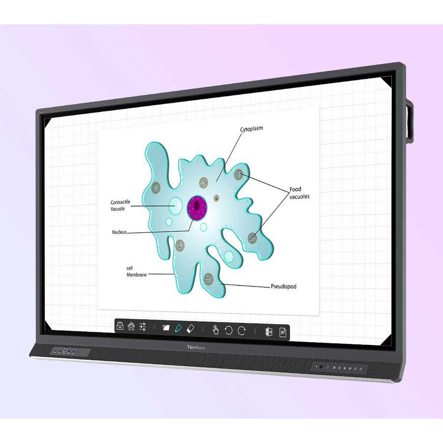 Viewsonic Ifp6552-1A Interactive Whiteboard 165.1 Cm (65") 3840 X 2160 Pixels Touchscreen Black Hdmi