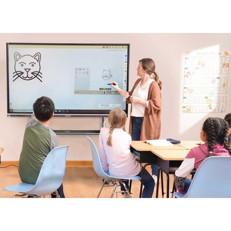 Viewsonic Ifp7550-E4 Interactive Whiteboard 190.5 Cm (75") 3840 X 2160 Pixels Touchscreen Black