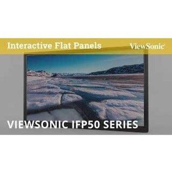 Viewsonic Ifp7550 Interactive Whiteboard 190.5 Cm (75") 3840 X 2160 Pixels Touchscreen Black