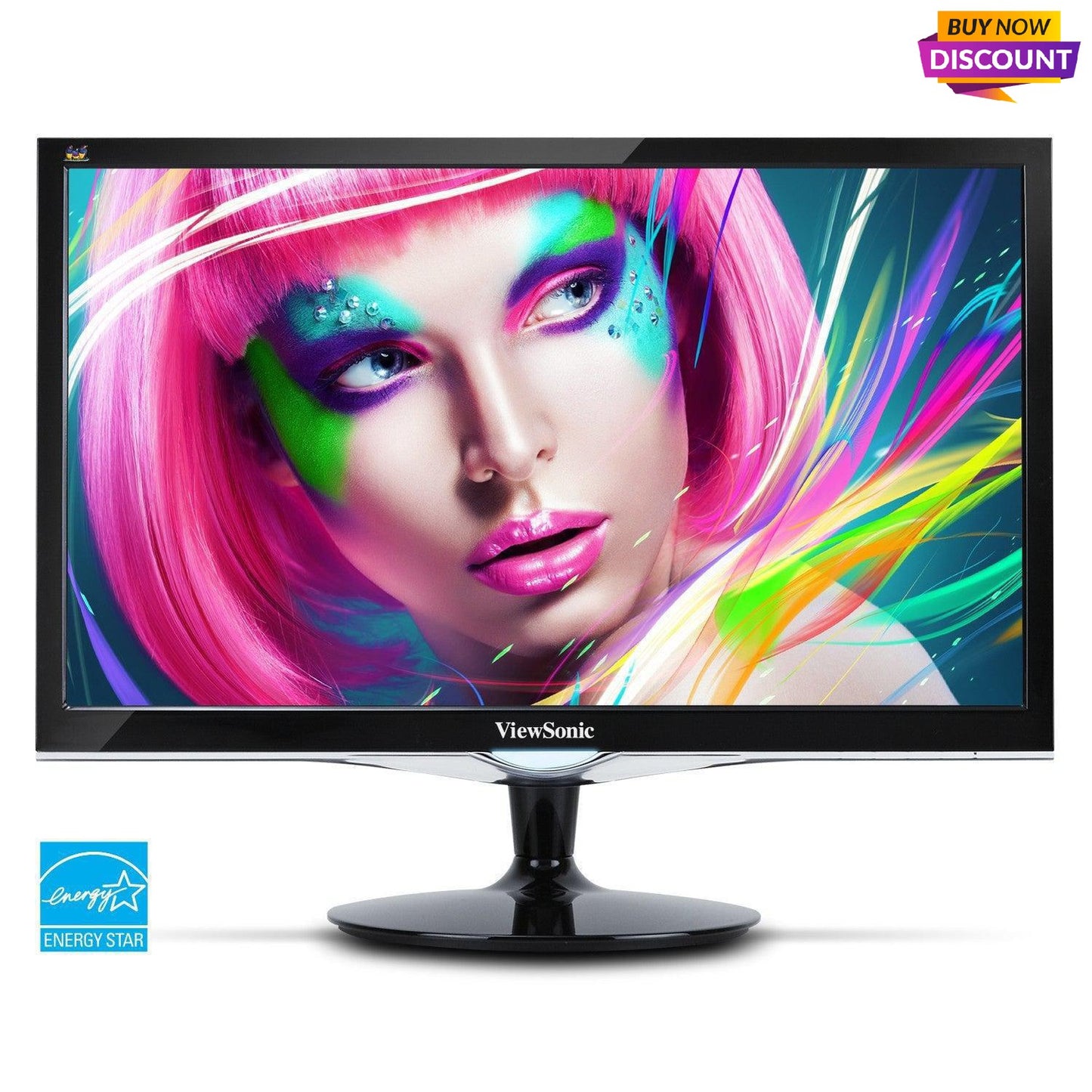 Viewsonic Led Lcd Vx2252Mh 54.6 Cm (21.5") 1920 X 1080 Pixels Full Hd Black