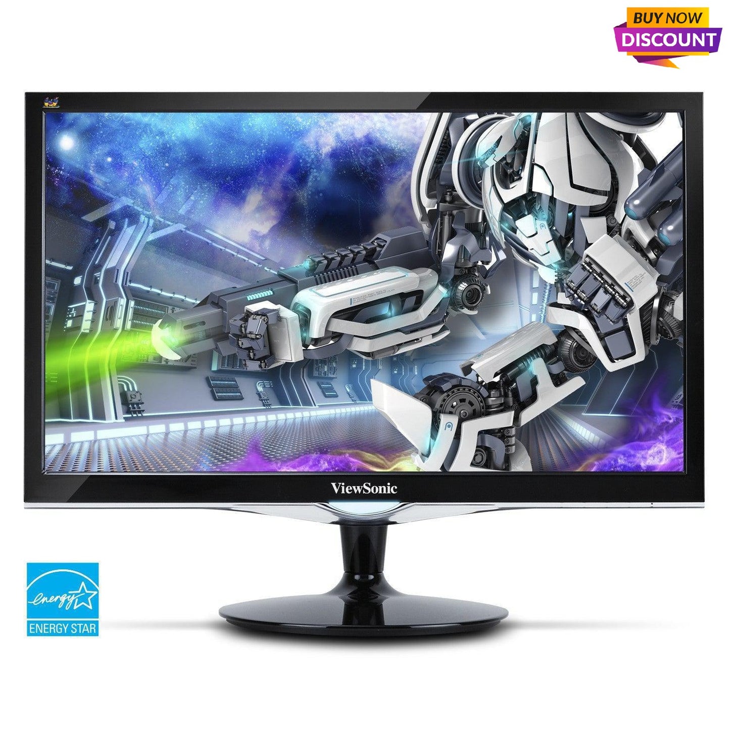 Viewsonic Led Lcd Vx2452Mh 59.9 Cm (23.6") 1920 X 1080 Pixels Full Hd Black