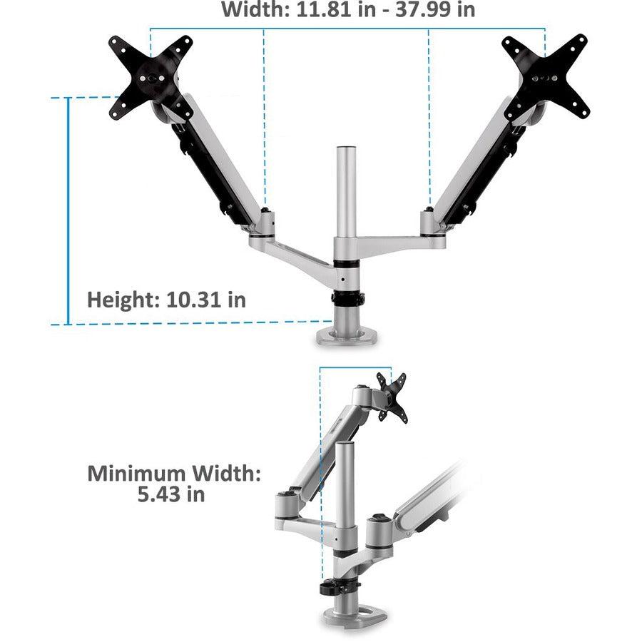 Viewsonic Lcd-Dma-002 Monitor Mount / Stand 68.6 Cm (27") Clamp Black, Silver