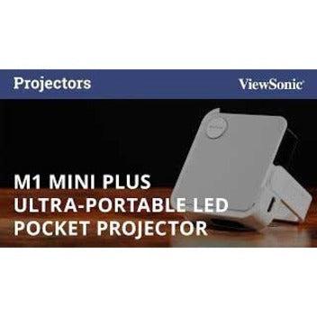 Viewsonic M1 Mini Plus Data Projector Short Throw Projector 120 Ansi Lumens Led Wvga (854X480) White