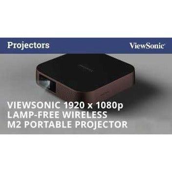 Viewsonic M2 Data Projector Short Throw Projector 1200 Ansi Lumens Led 1080P (1920X1080) 3D Black, Gold